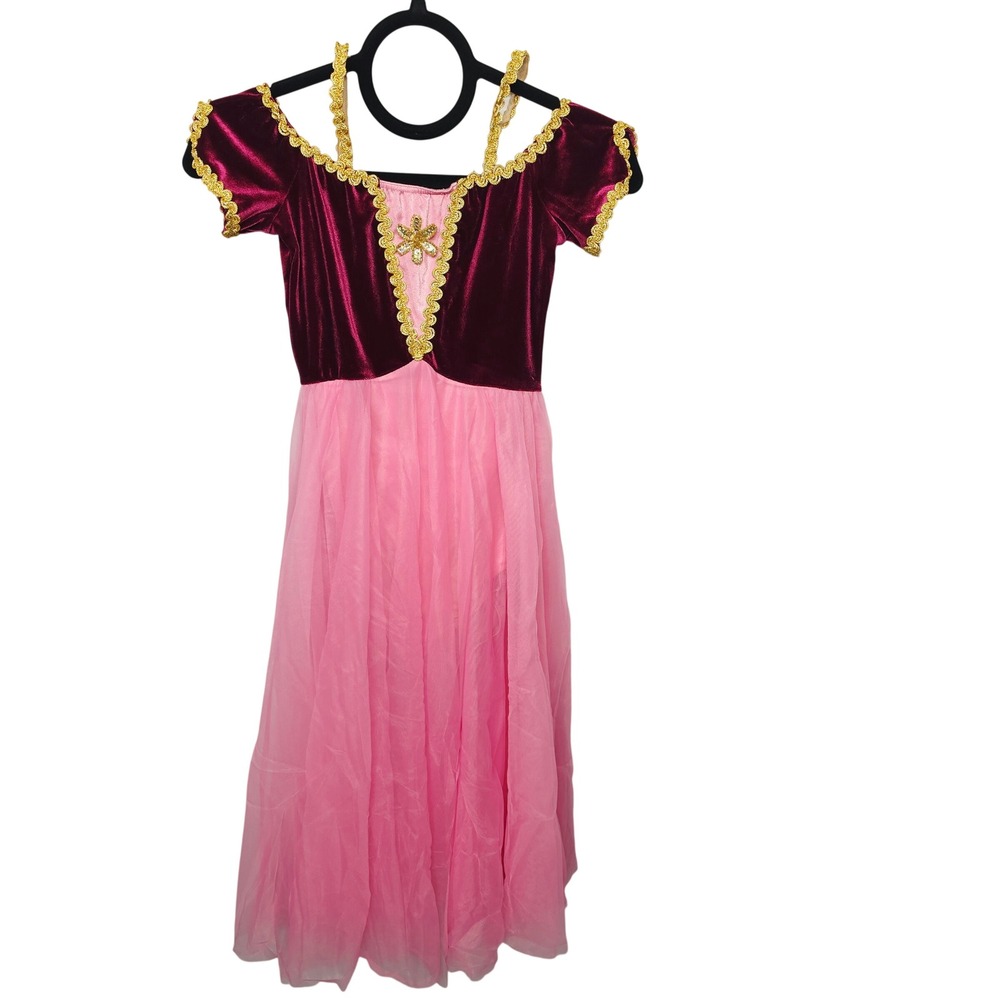 Wolff-Fording & Co Vintage Dance Costume Women Small Adult Pink Burgundy Velvet